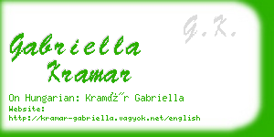 gabriella kramar business card